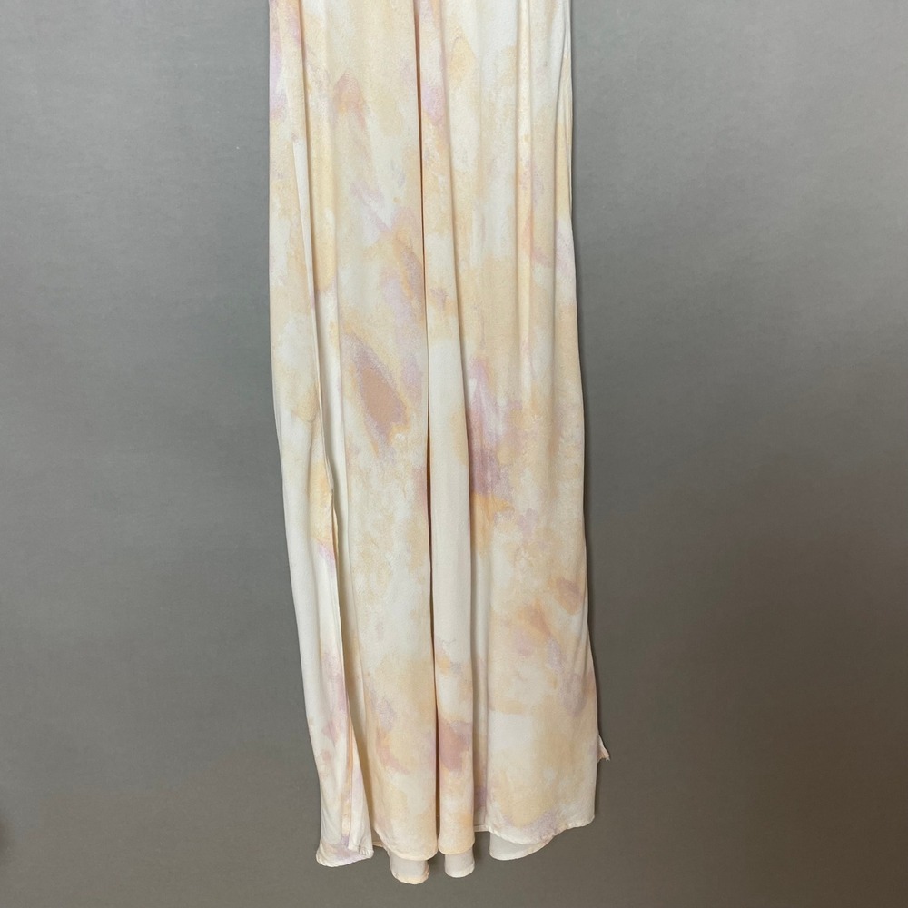 A New Day Slip Dress Pale Tie Dye Cream Purple Size Large Women Midi Side Slits - Picture 8 of 13